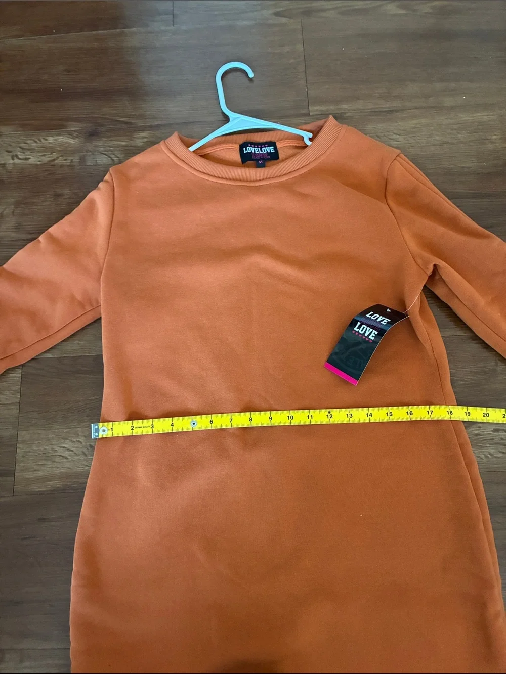 lovelovelove orange crewneck